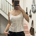 white vintage dainty cami