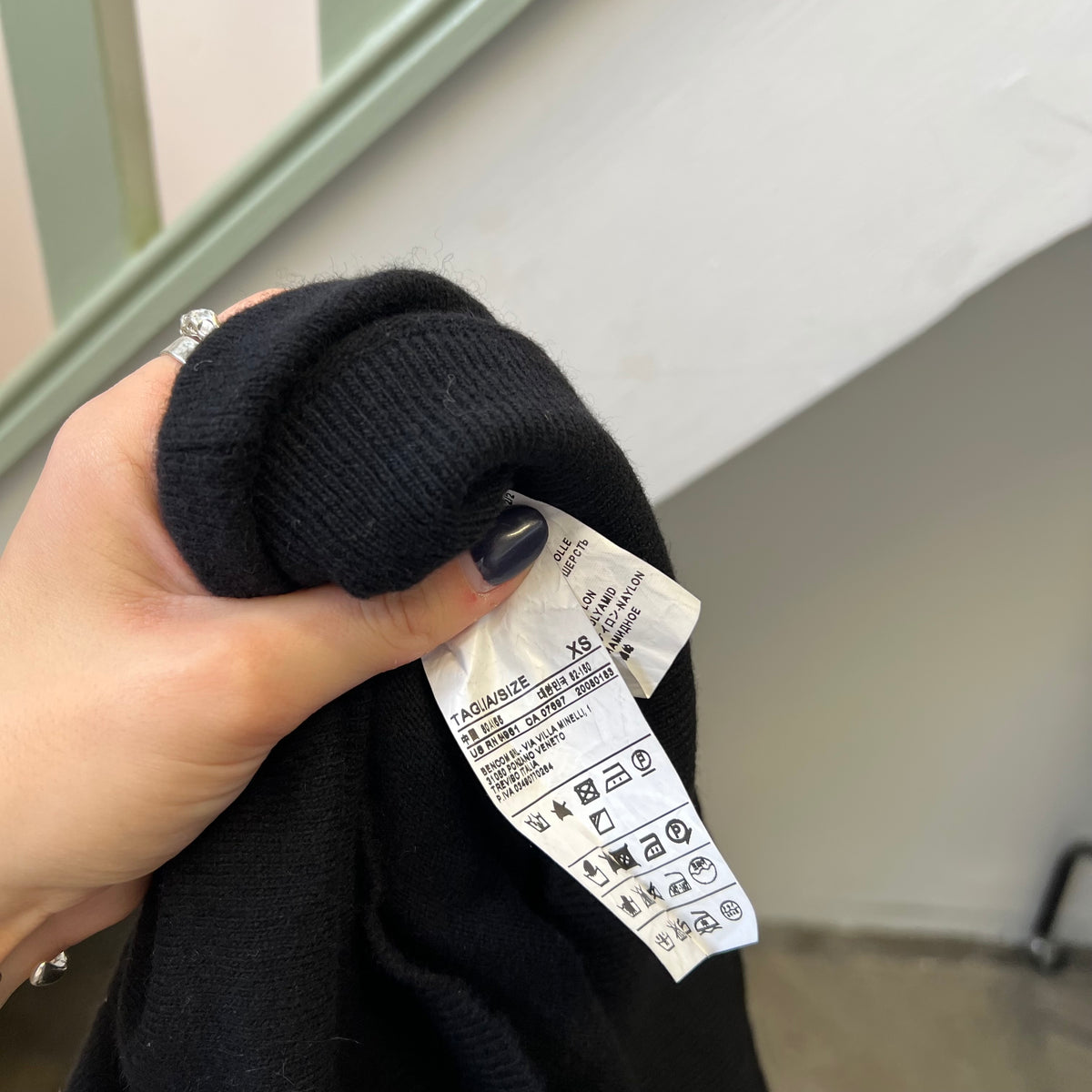 Sisley black off shoulder sweater