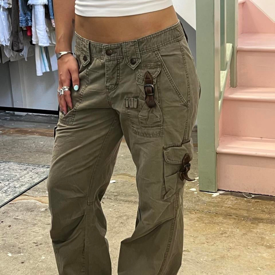 Esprit khaki balloon style cargo trousers