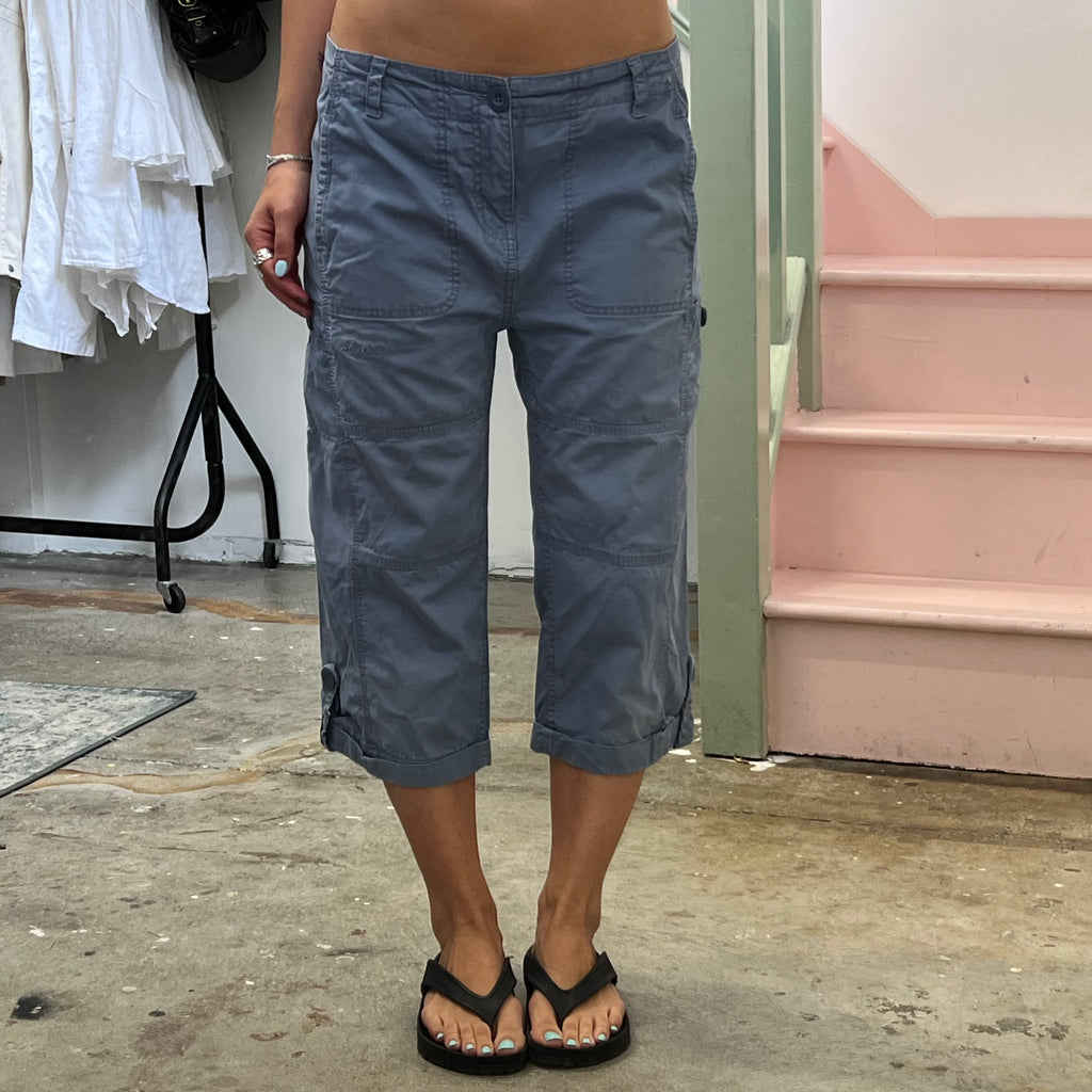 Grey cargo capris