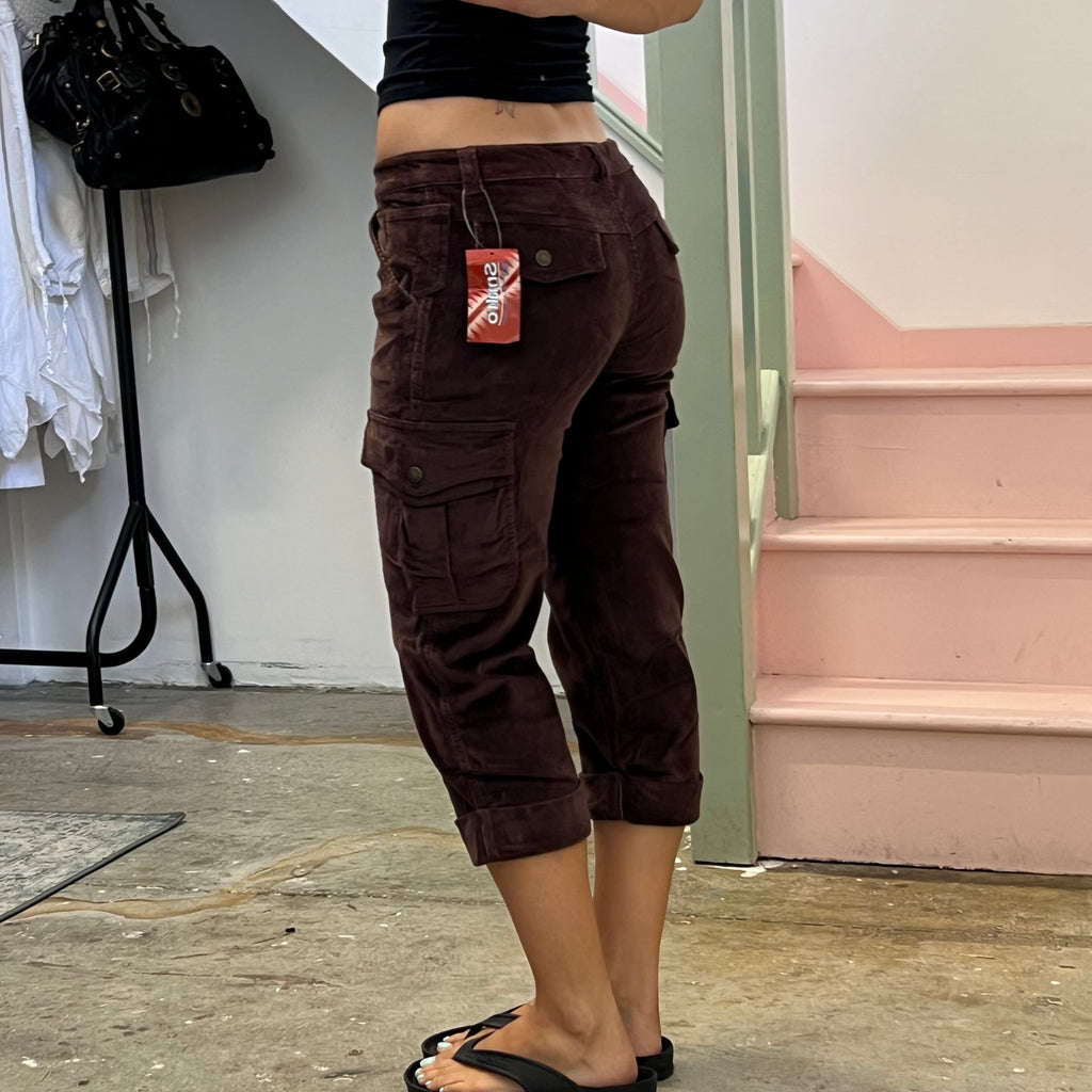 Brown corduroy capris