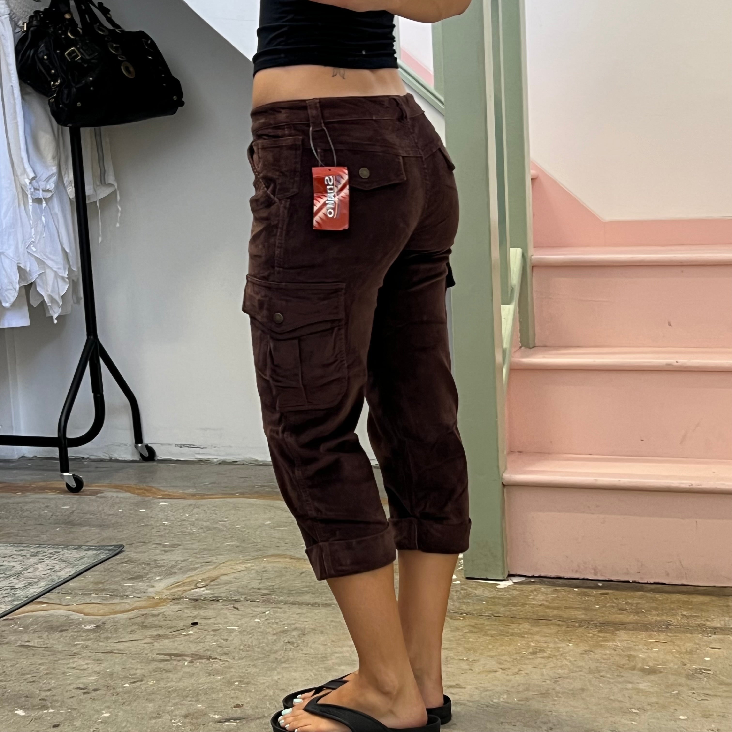 Brown corduroy capris