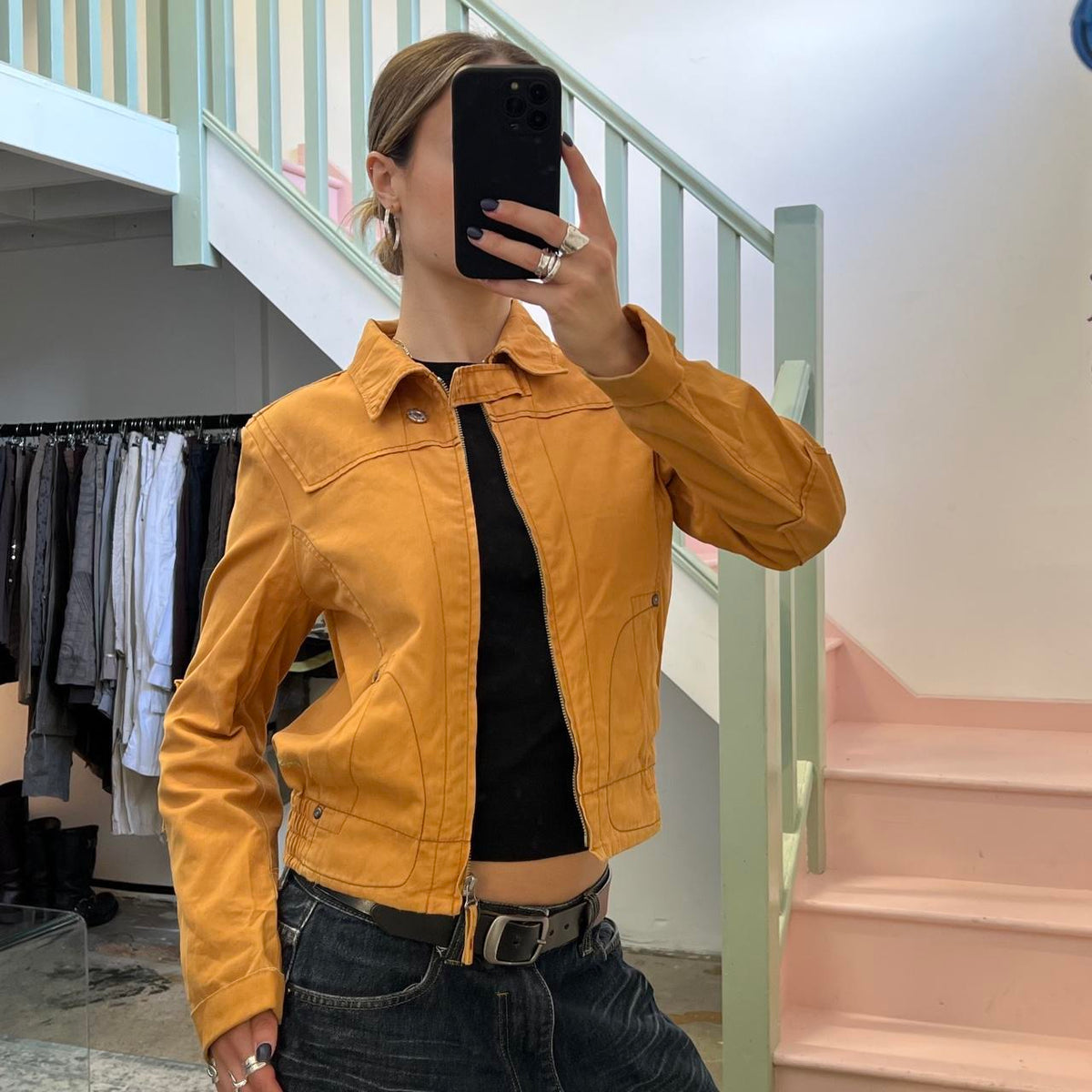 Miss Sixty orange lightweight bomber jacket