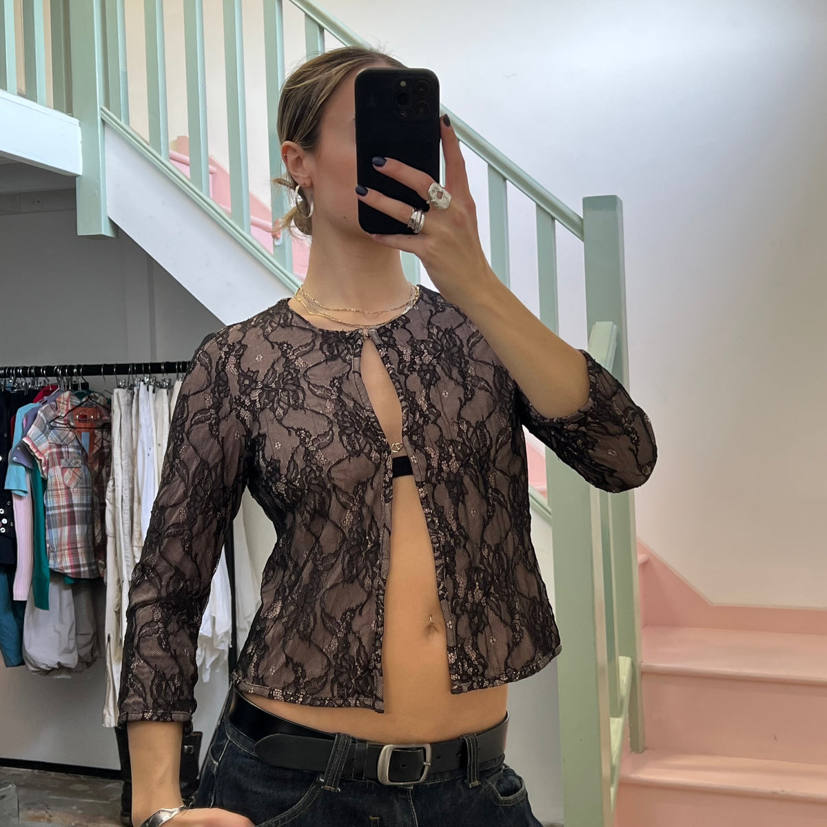 Promod lace hook top