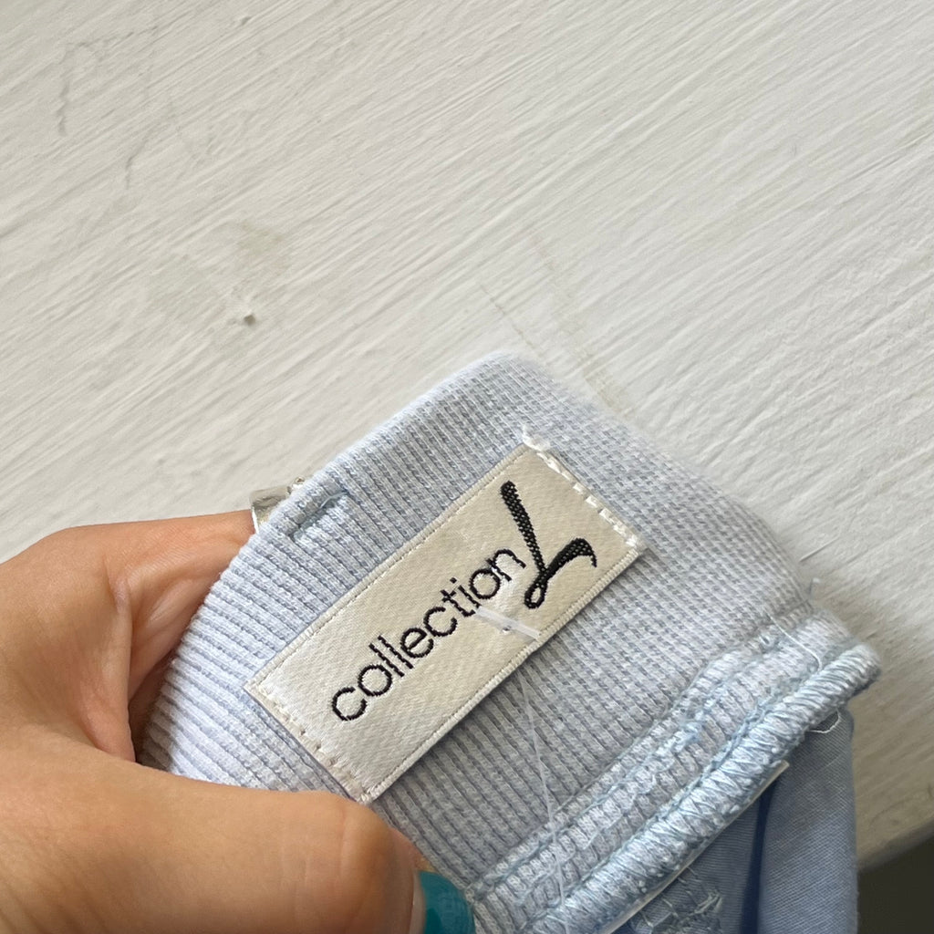 Baby blue cargo capris