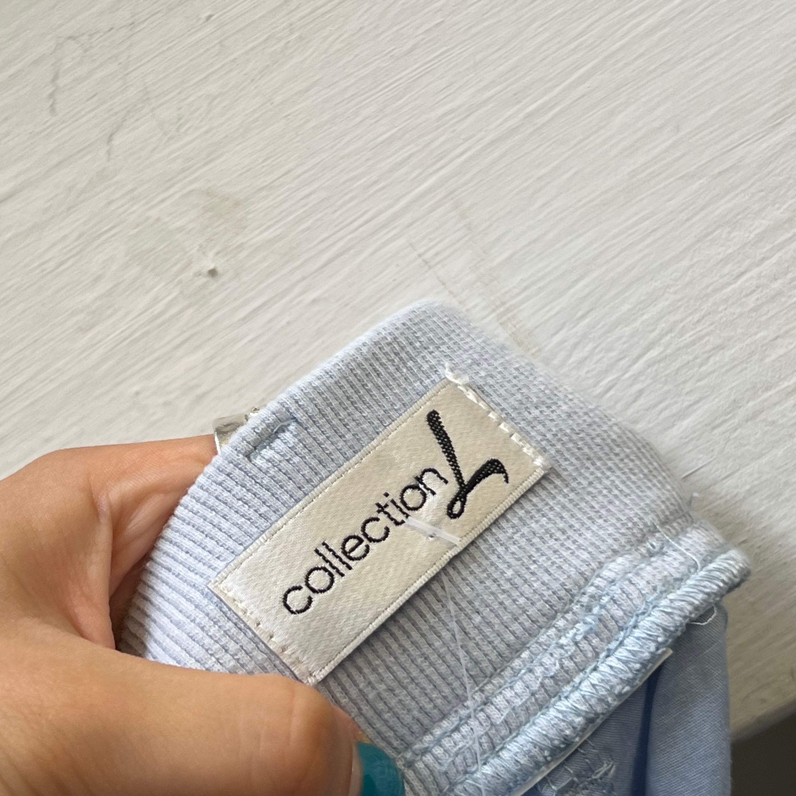 Baby blue cargo capris