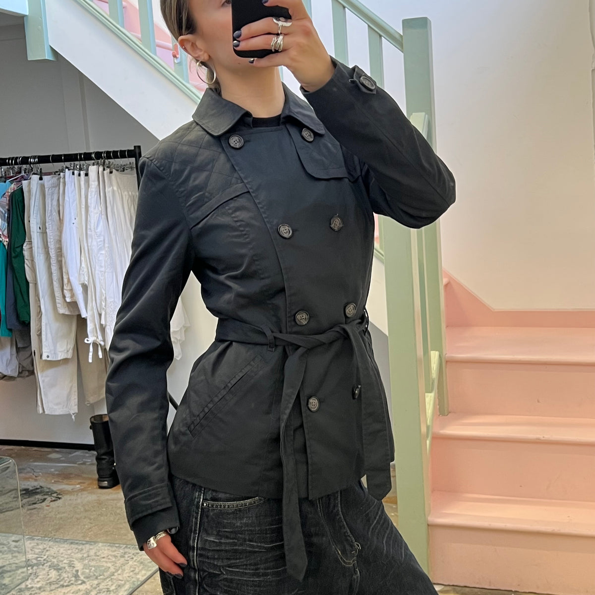 ONLY lightweight cropped trench coat