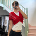Red knitted bolero
