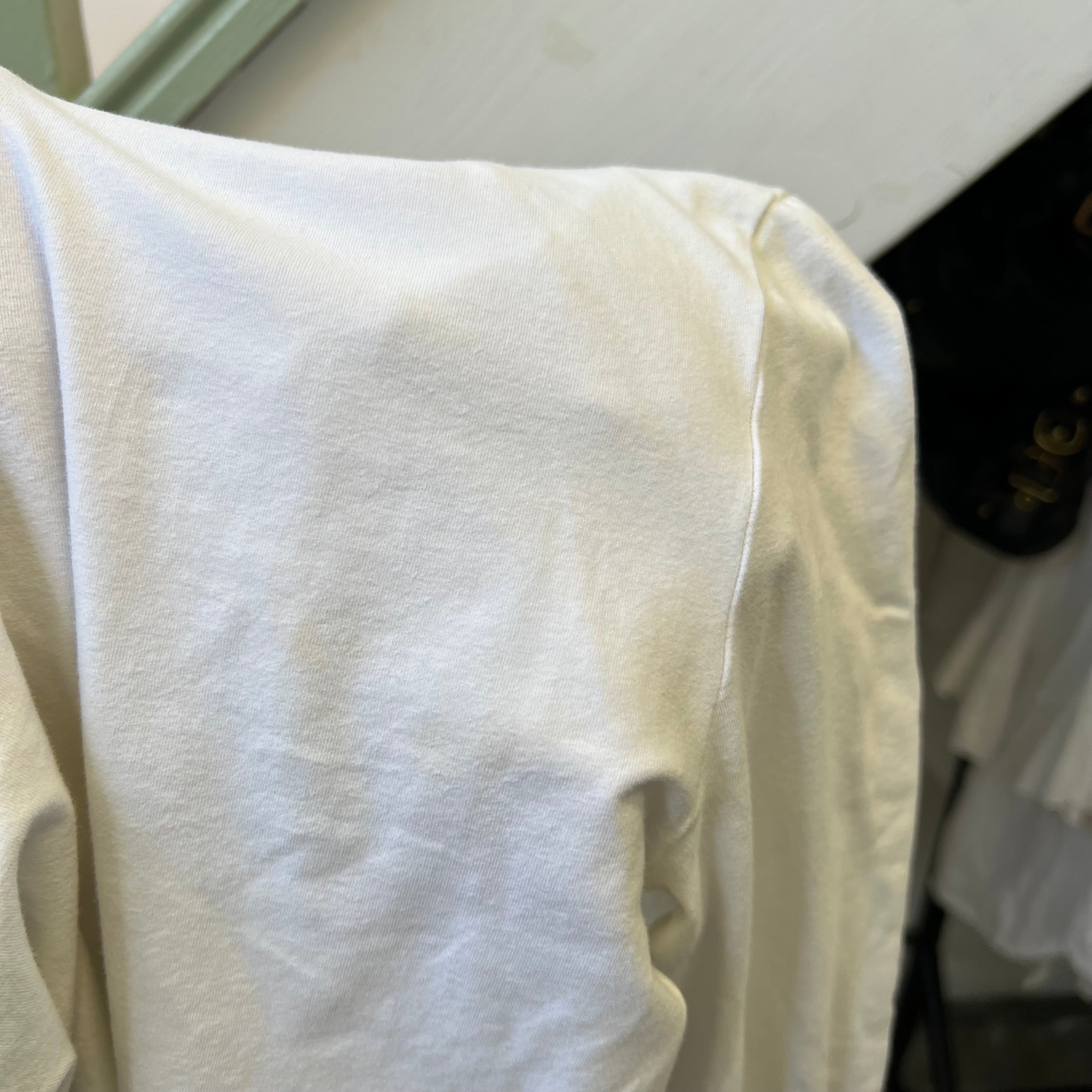 Mexx white fitted long sleeve polo shirt