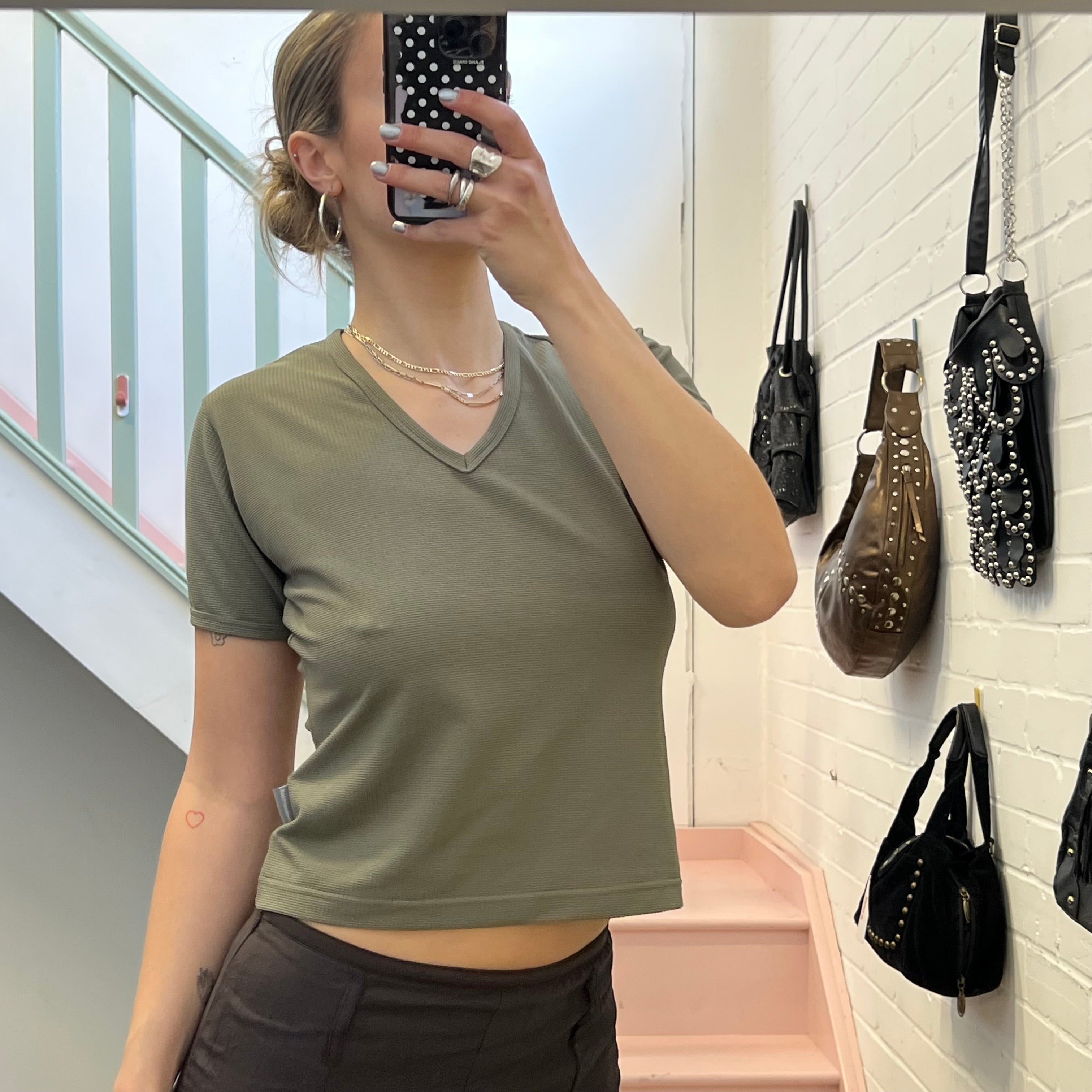 Khaki baby tee