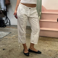 White sporty capris