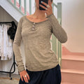 Grey long sleeve top