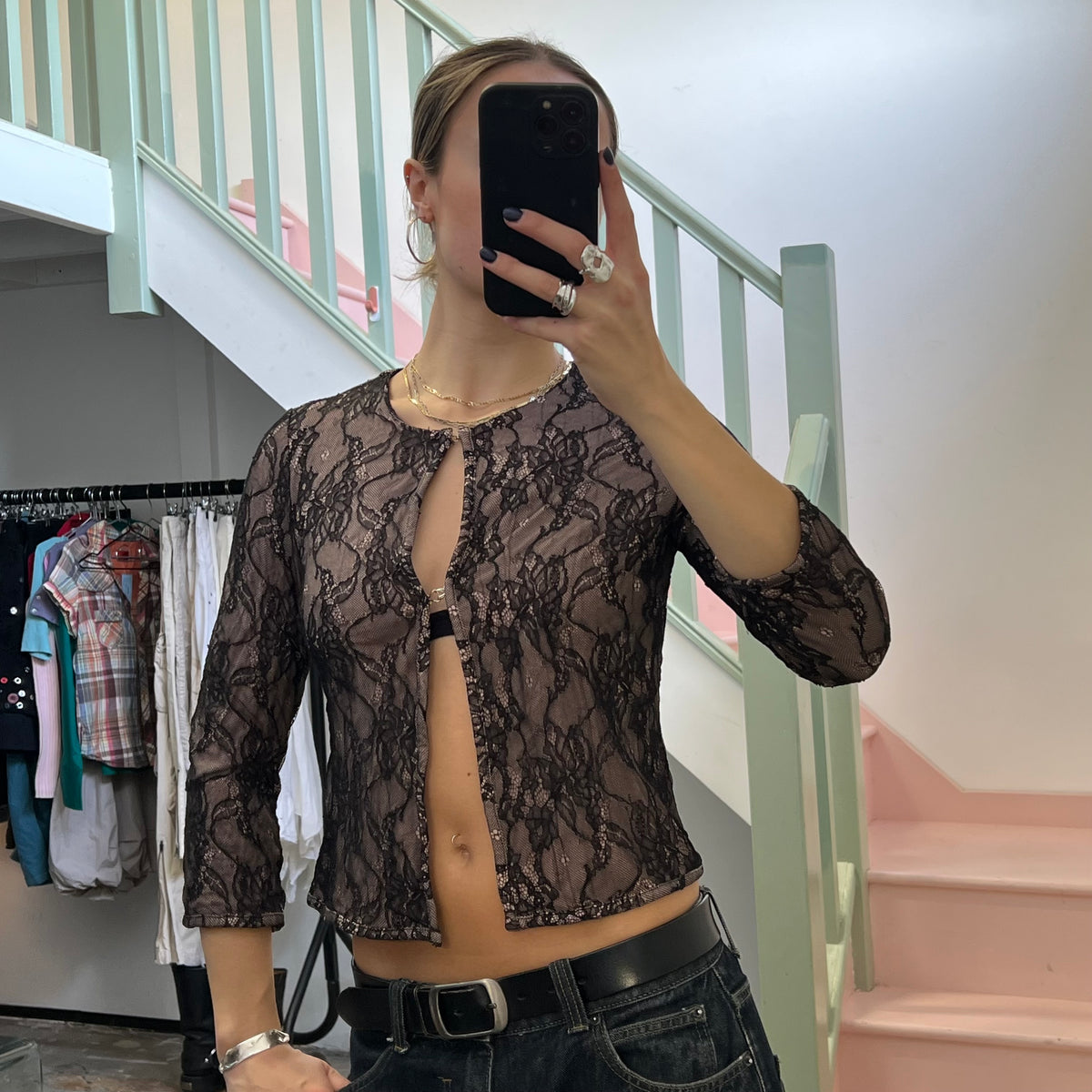 Promod lace hook top