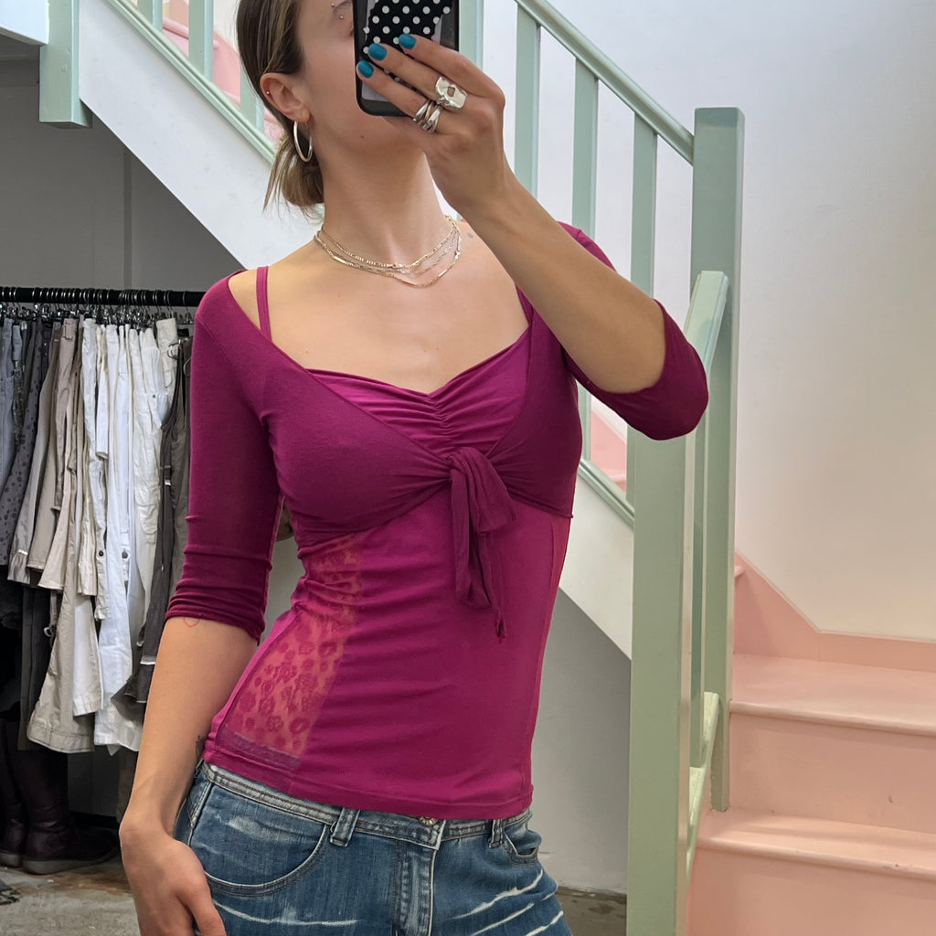 Dark pink bolero
