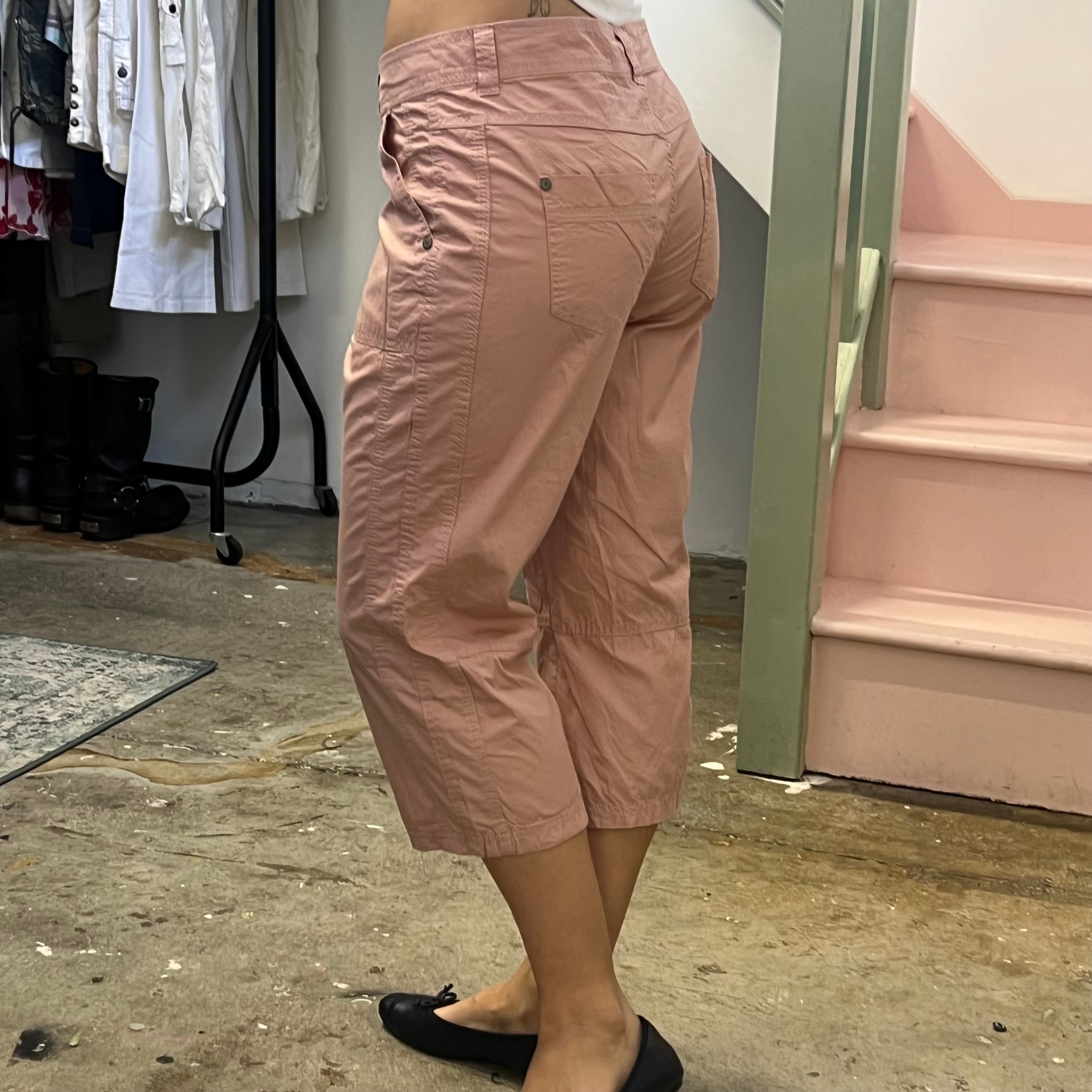 Light pink cargo capris