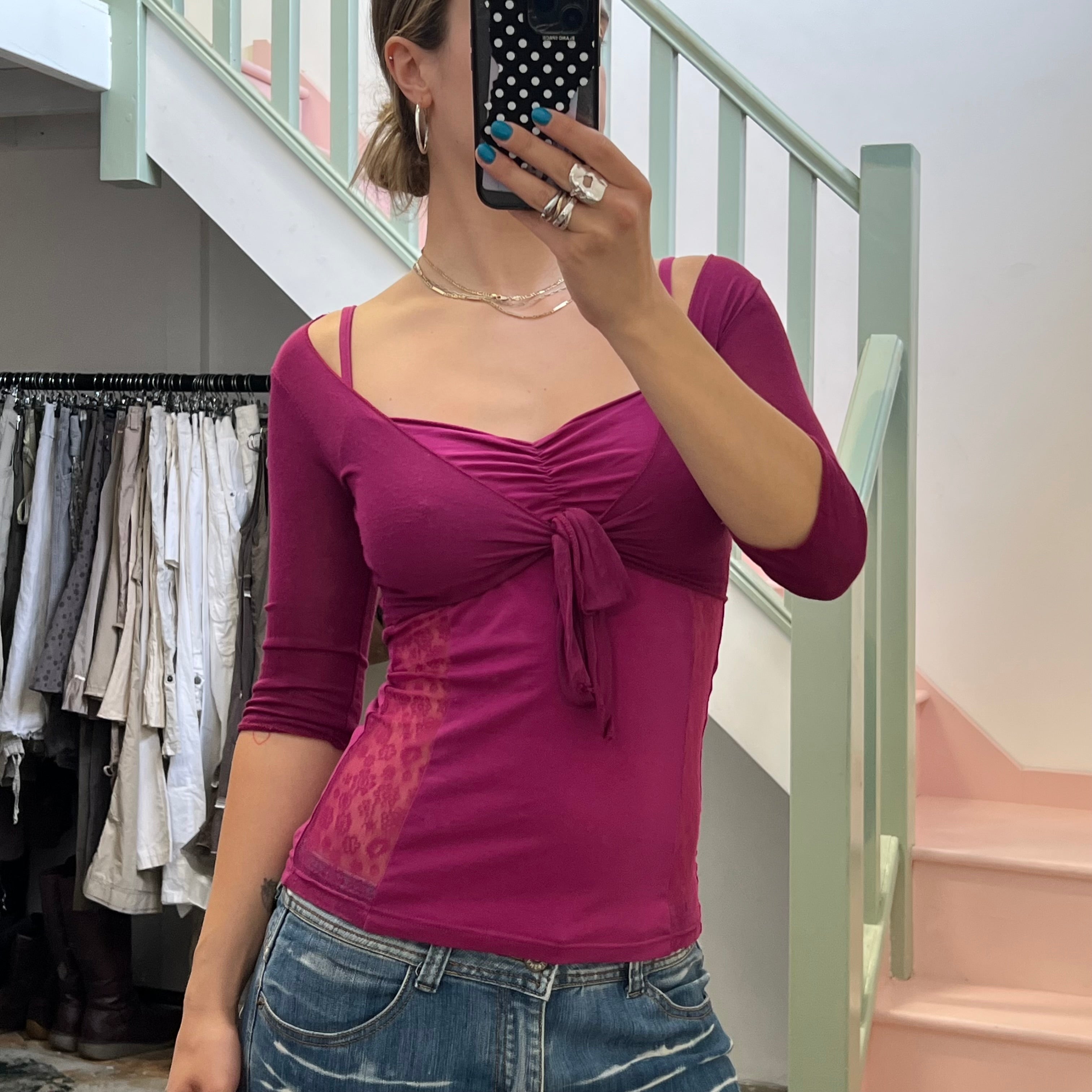 Dark pink bolero