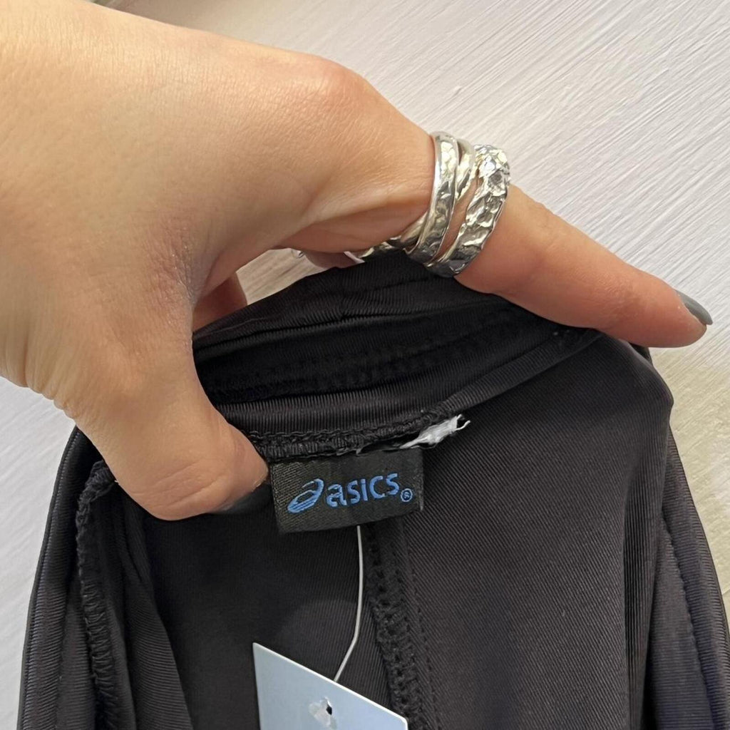asics navy flared vintage joggers