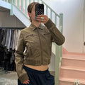 Khaki bomber jacket