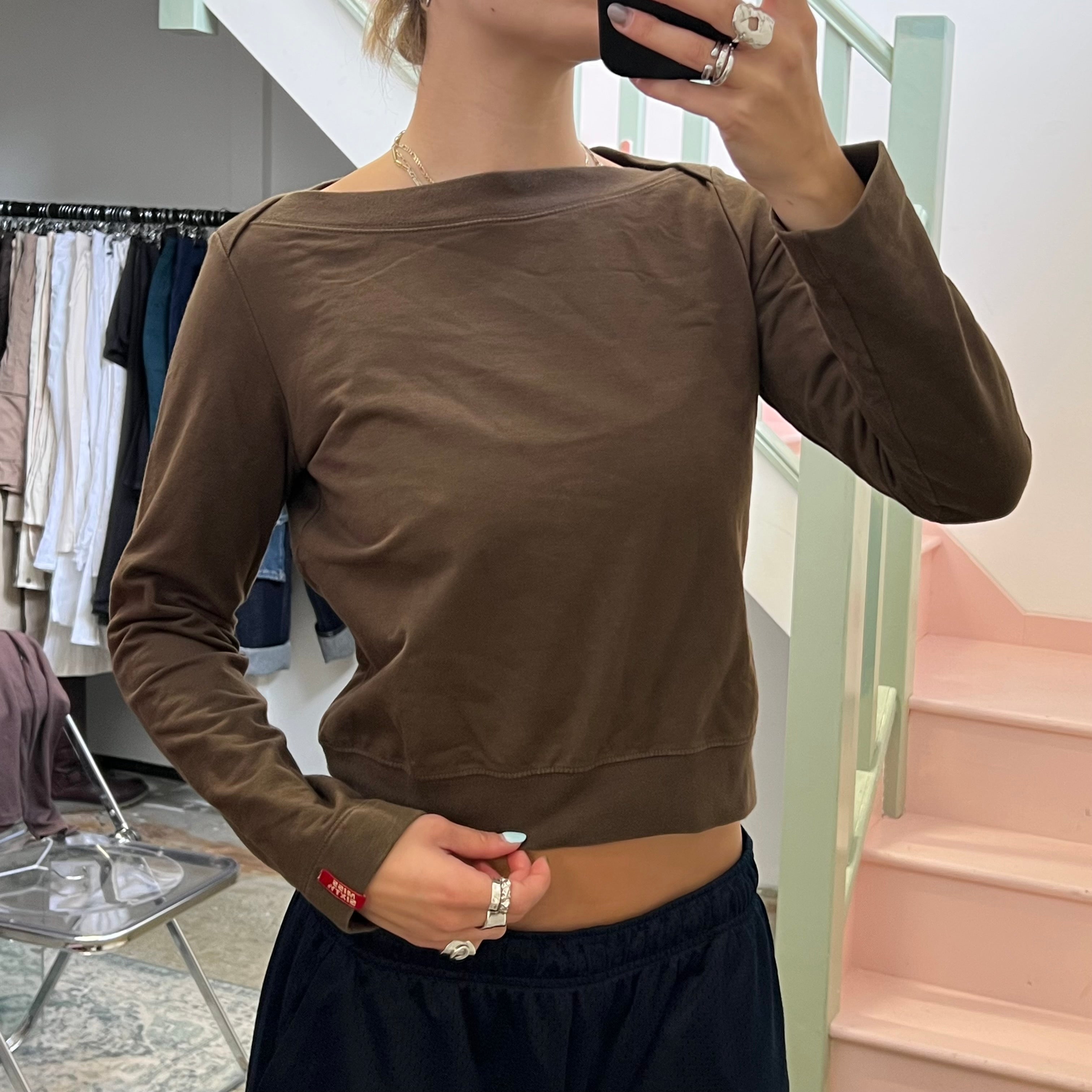 Miss Sixty brown boat neck sweater