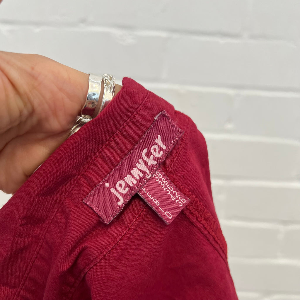 Jennifer red fitted shirt