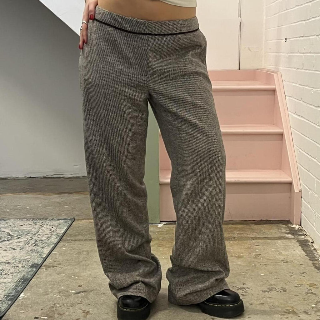 Mexx brown baggy wide leg tailored trousers