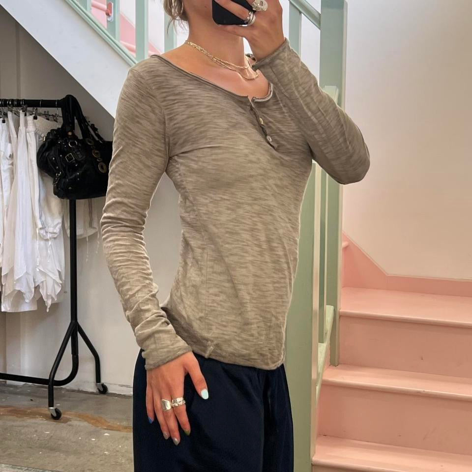Grey long sleeve top