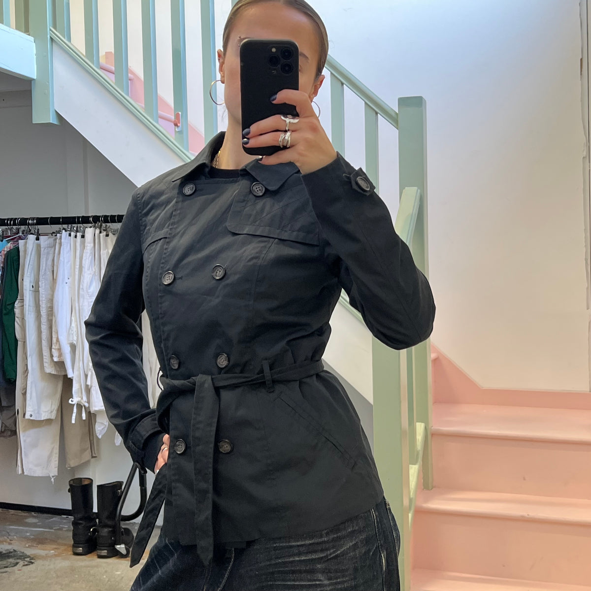 ONLY lightweight cropped trench coat
