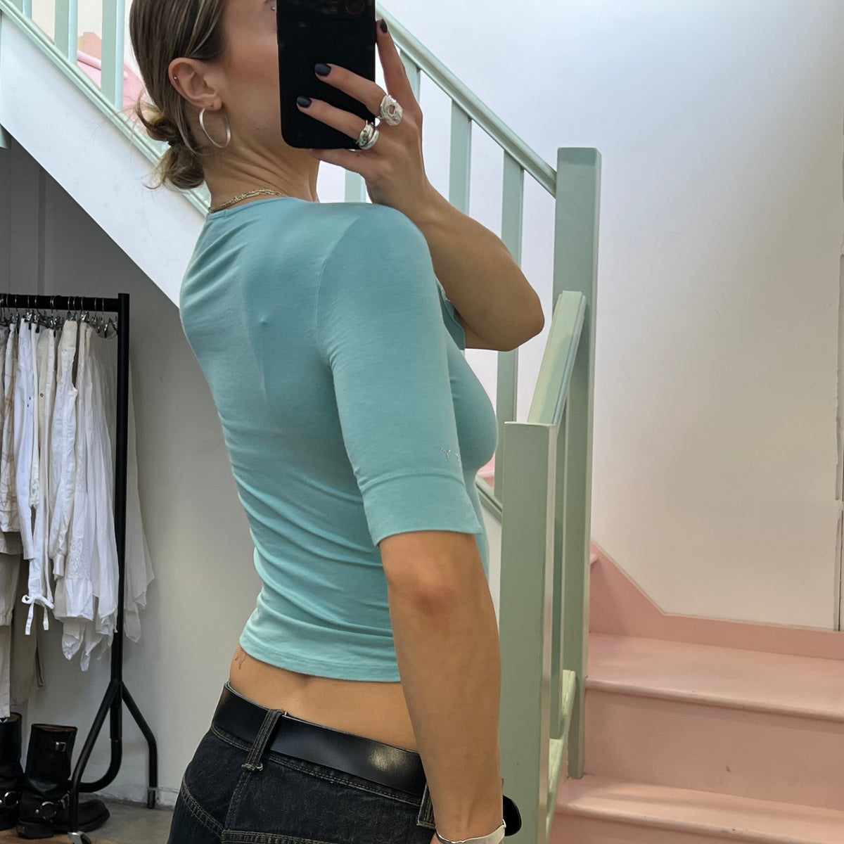 Sisley light blue fitted top
