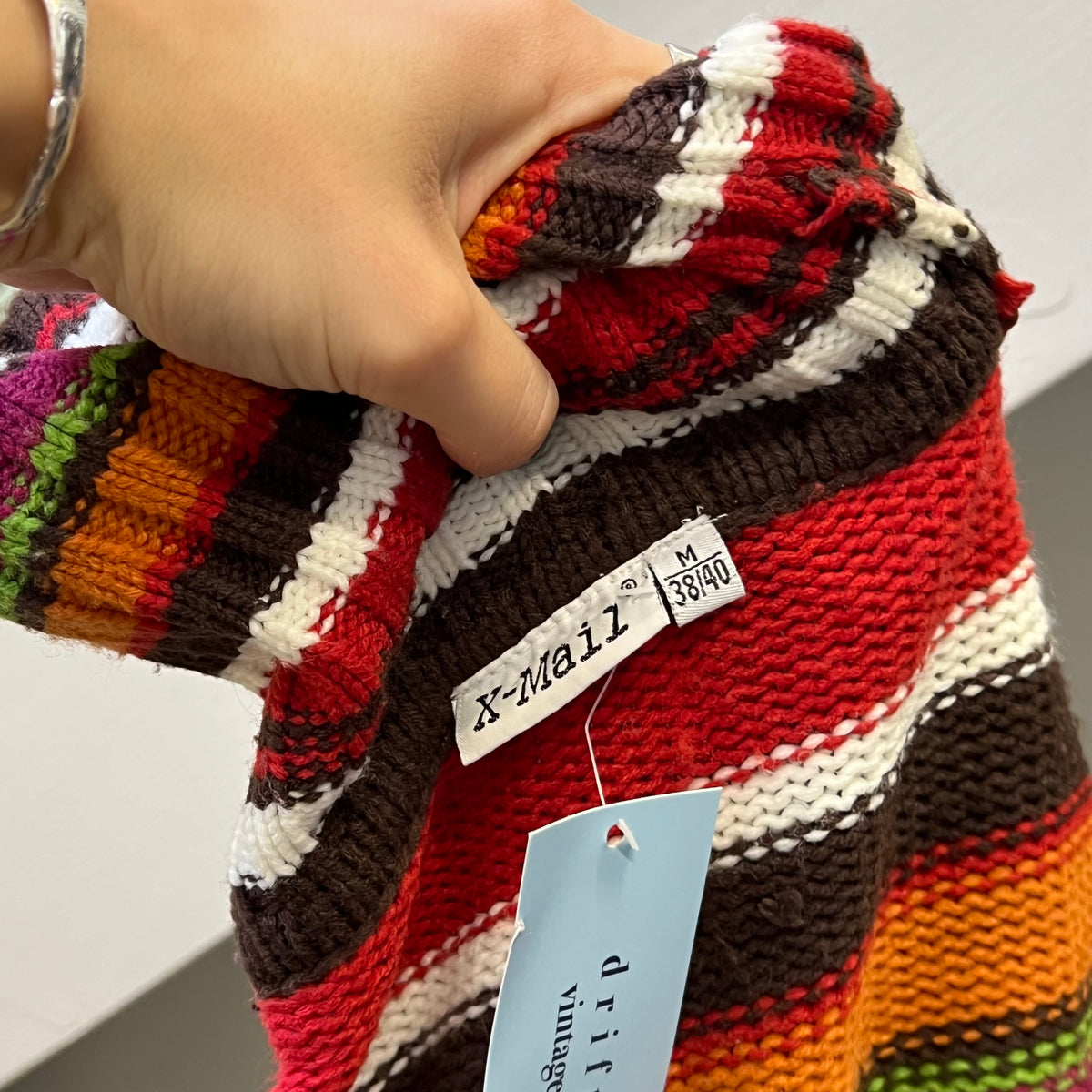 Stripe roll neck sweater