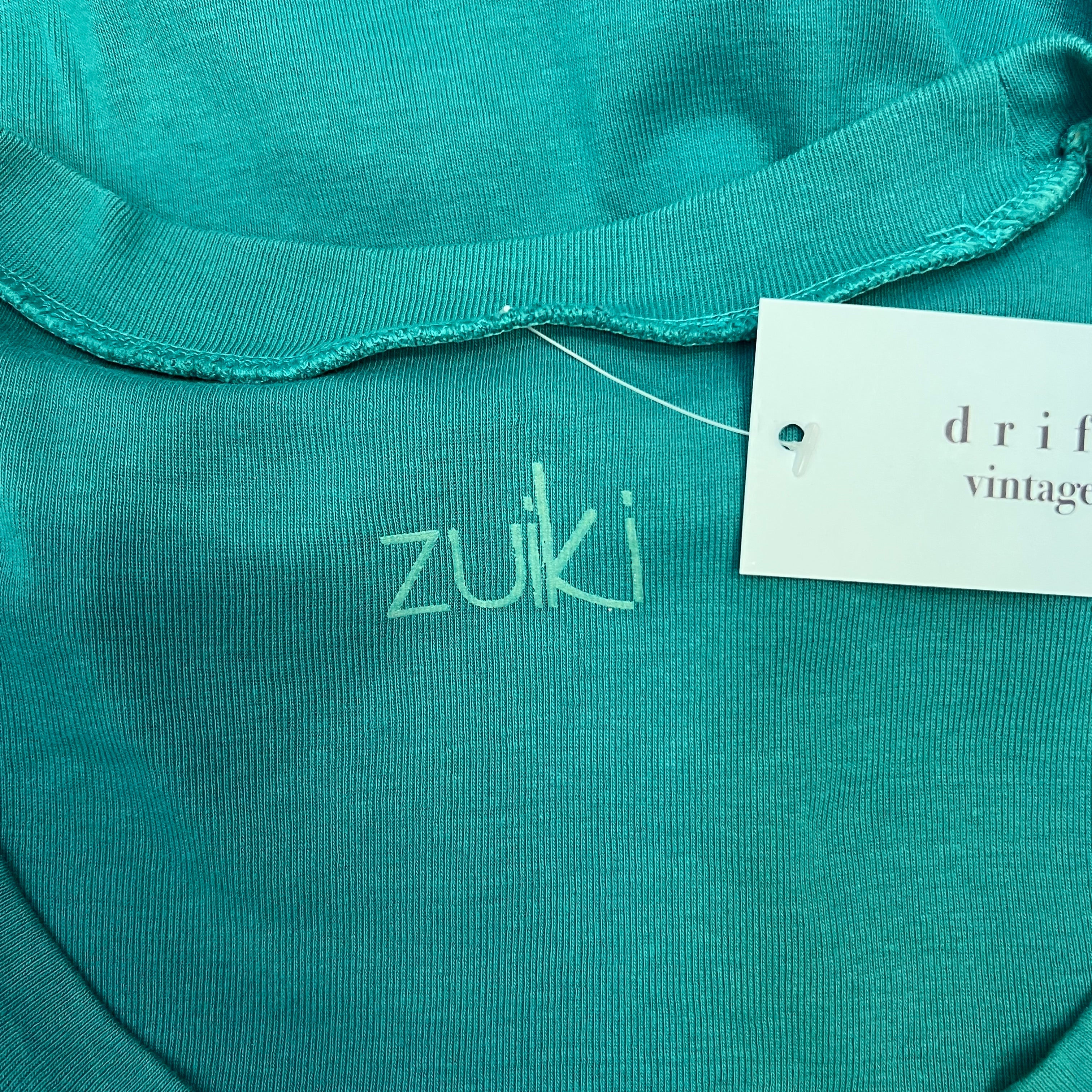Turquoise scoop neck top