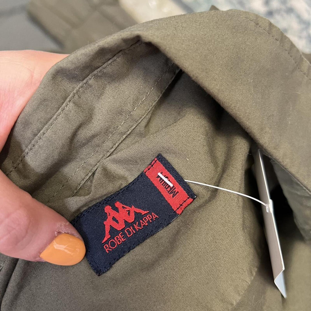 Kappa khaki fitted vintage long sleeve shirt