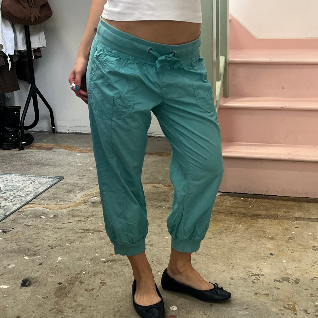 Baby blue cuffed capris