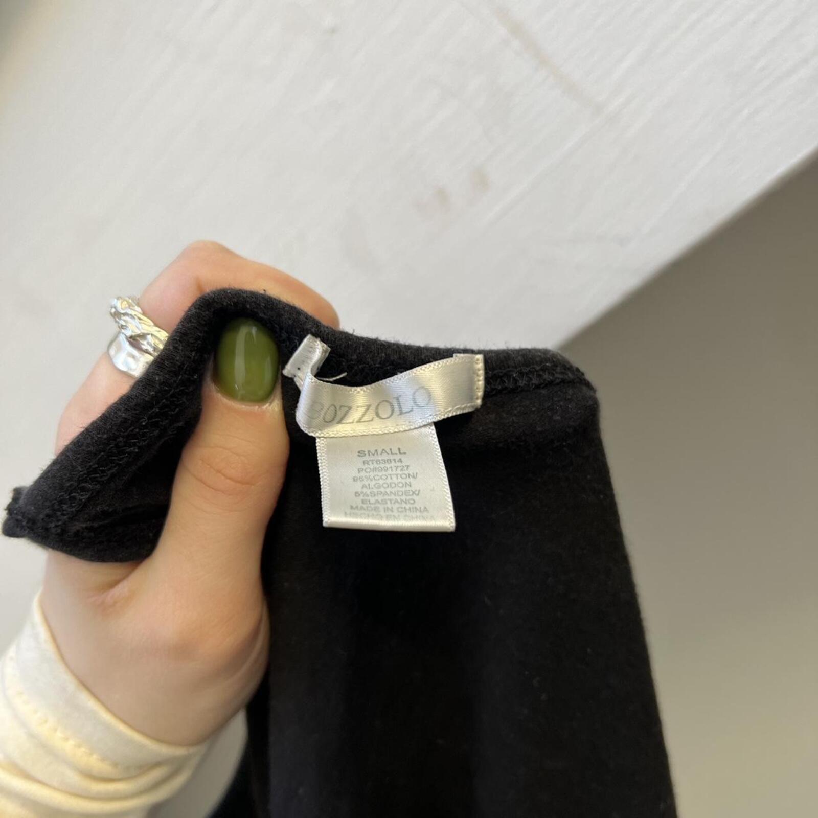 Simple black cotton button up cami