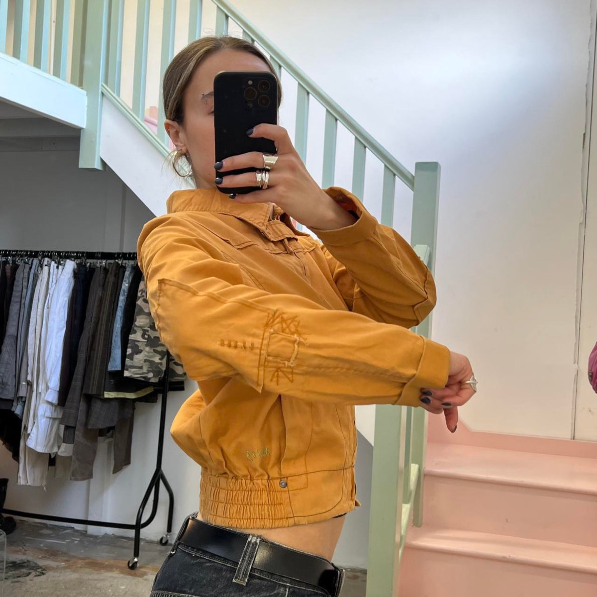 Miss Sixty orange lightweight bomber jacket