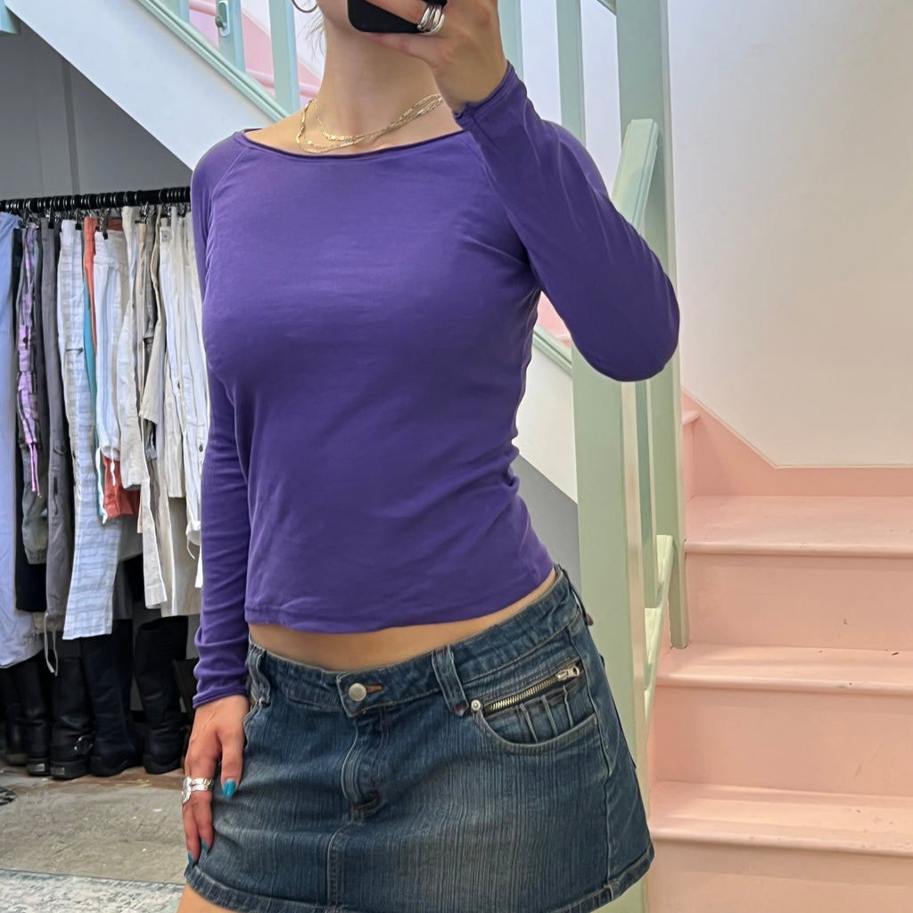Pimkie purple long sleeve fitted top