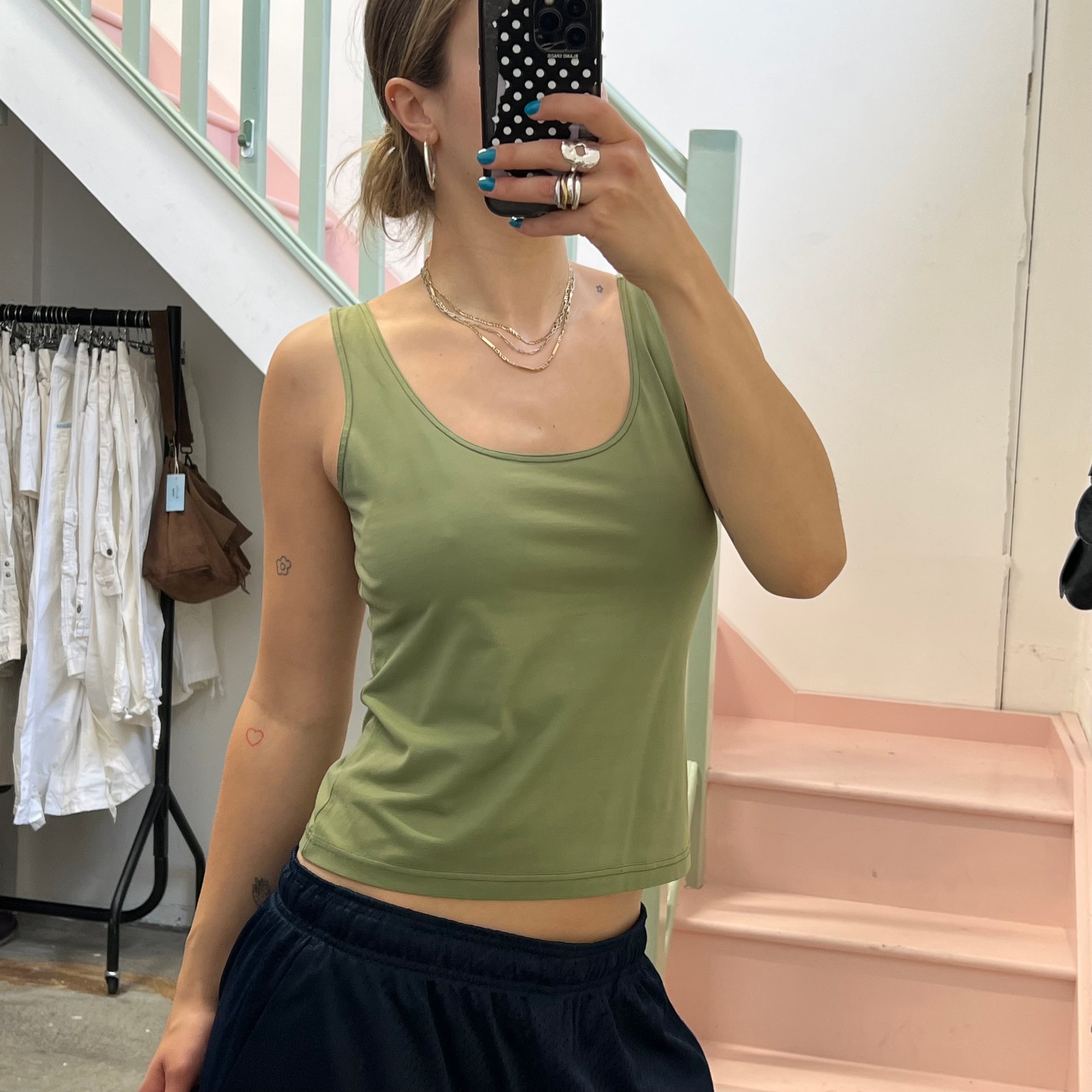 Khaki slinky cami