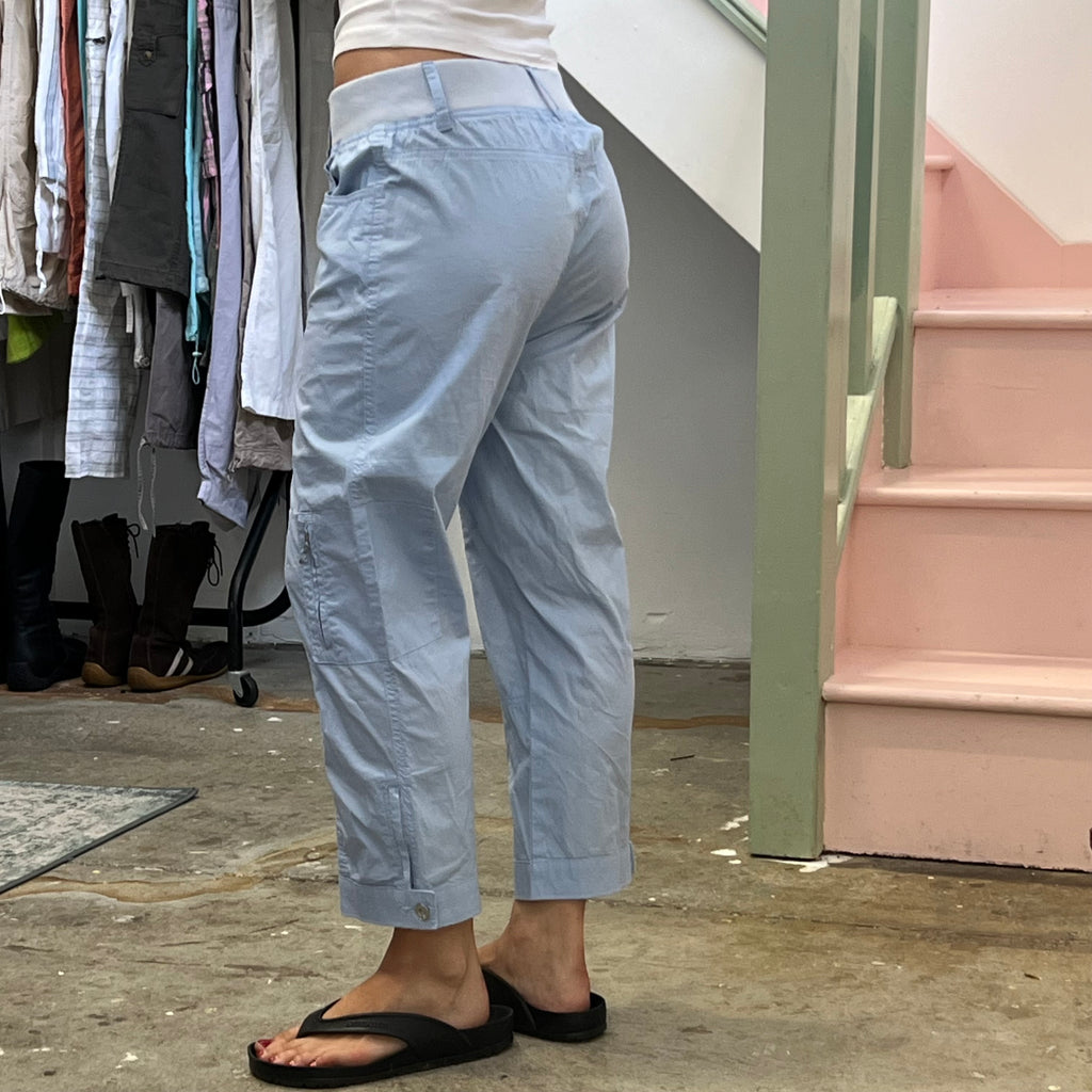 Baby blue cargo capris
