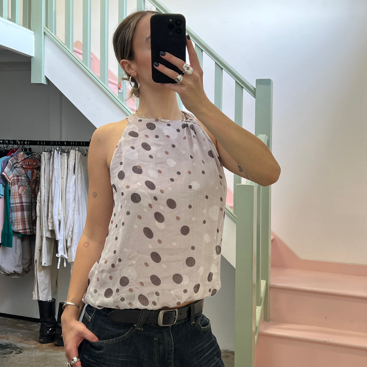 Promod polka dot bubble top