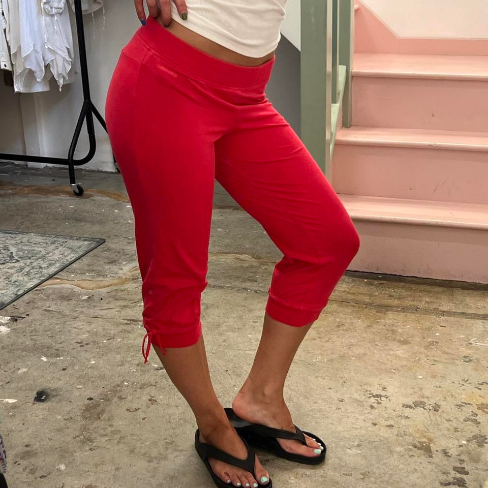 Champion red fitted capris