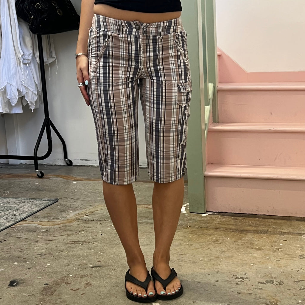 Yessica checkered tailored capris