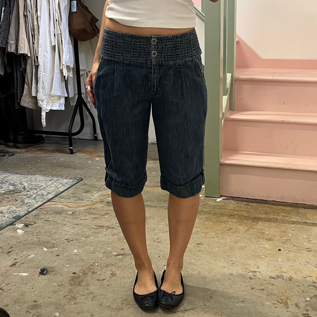 Denim balloon style shorts