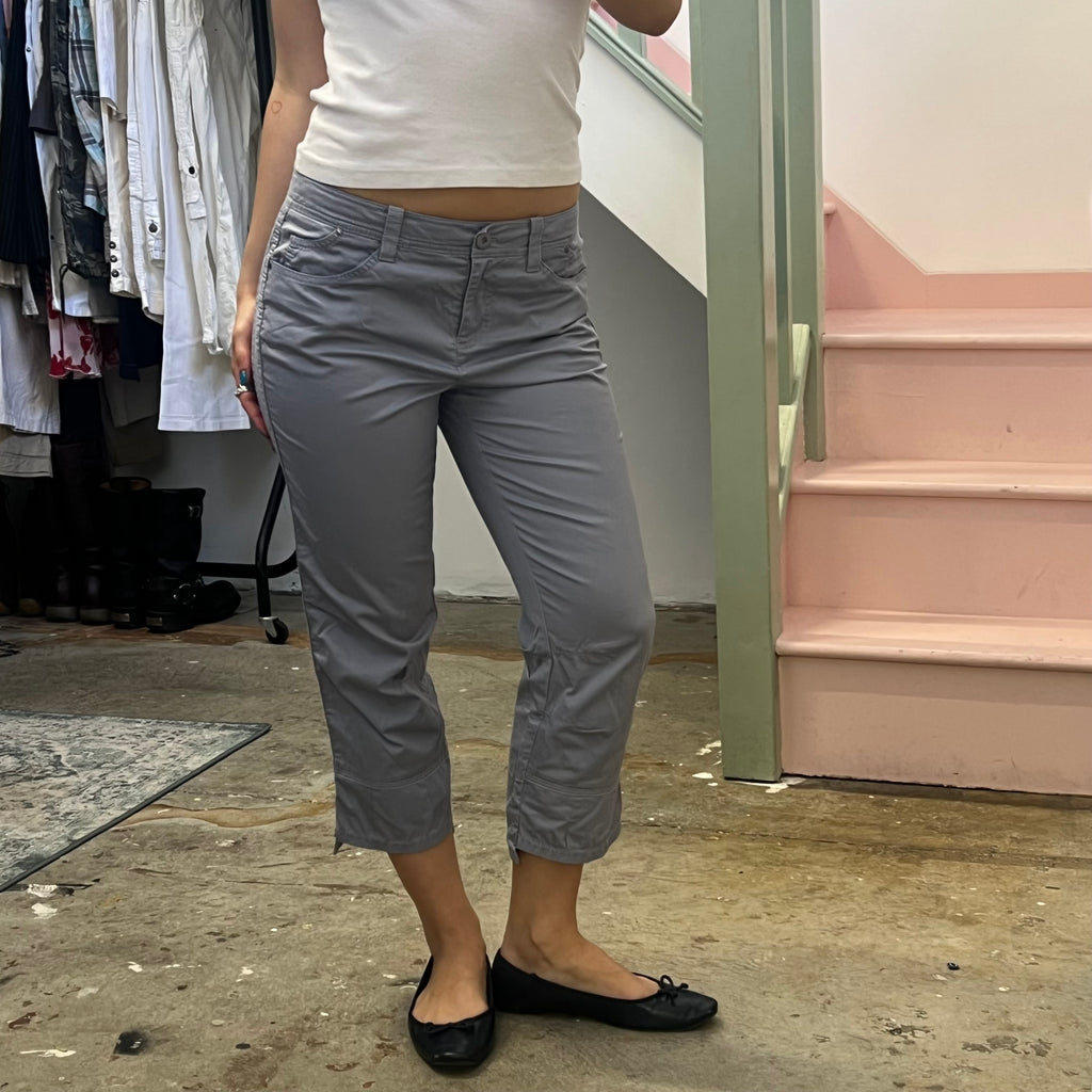 Grey tailored capris