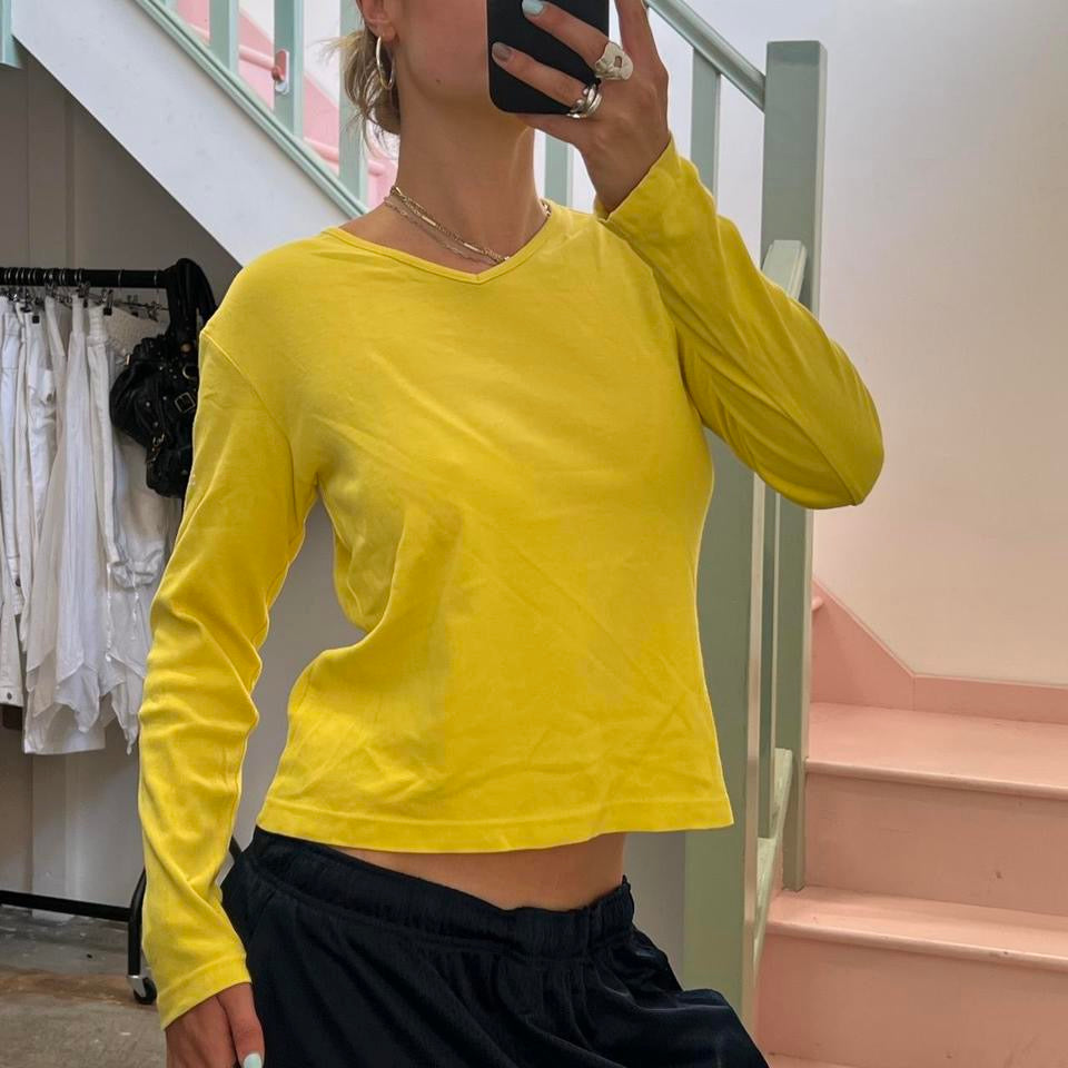 Esprit yellow long sleeve top,