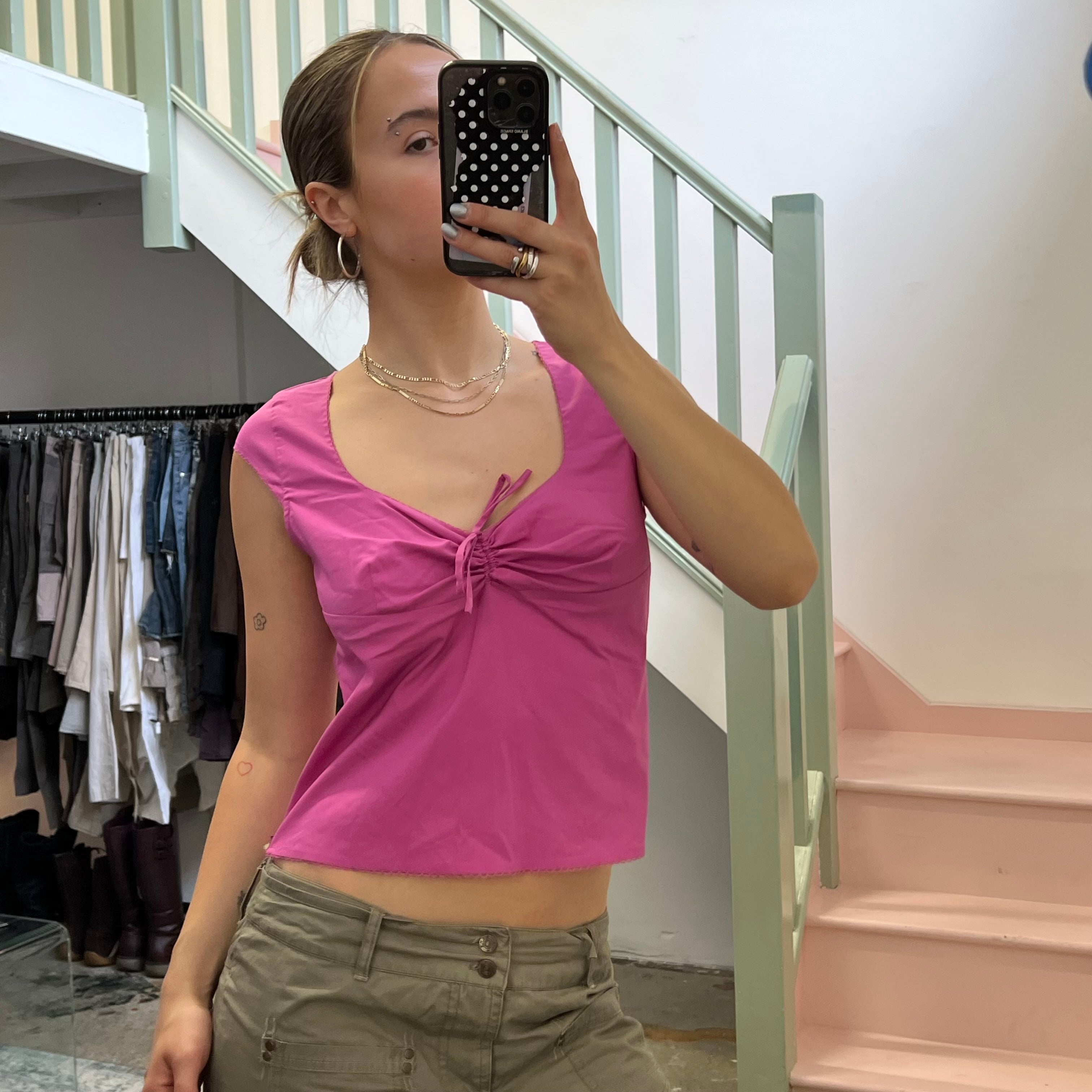 Oasis fuchsia blouse