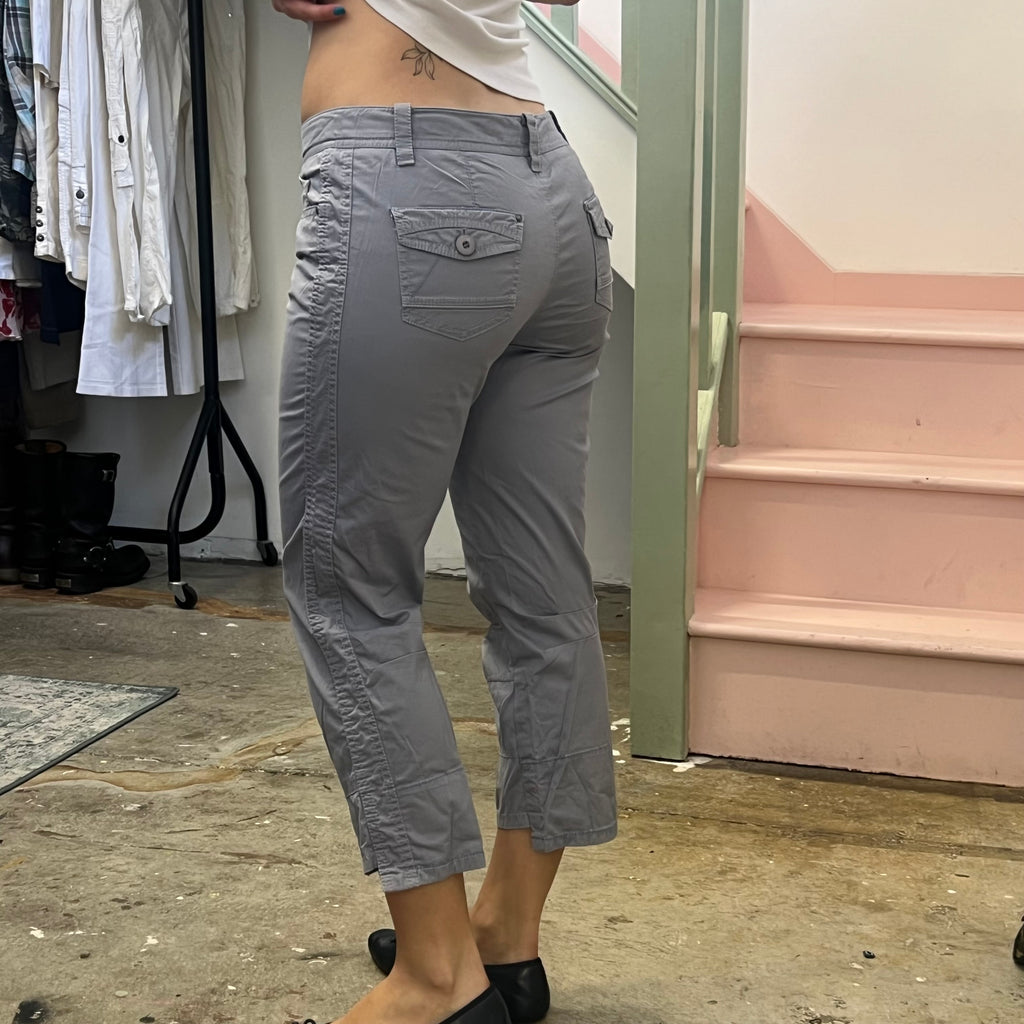 Grey tailored capris