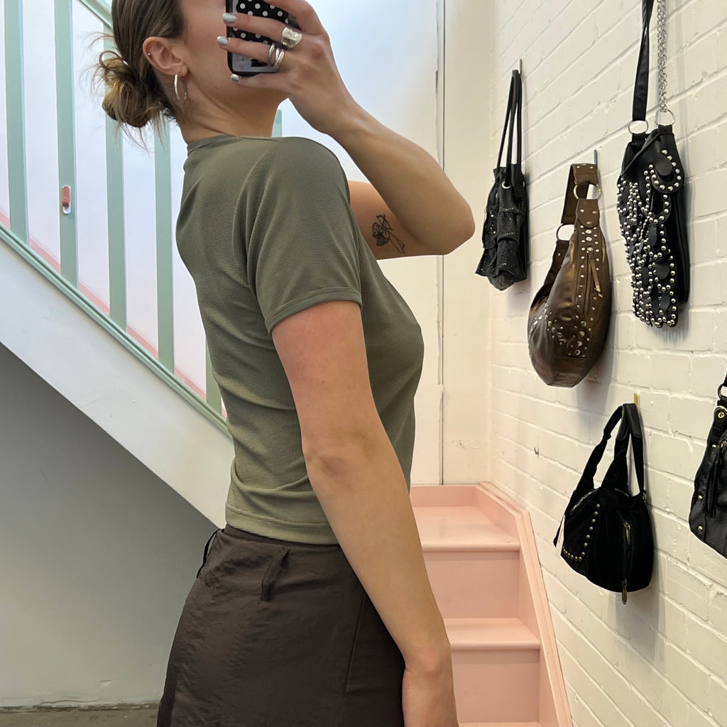 Khaki baby tee
