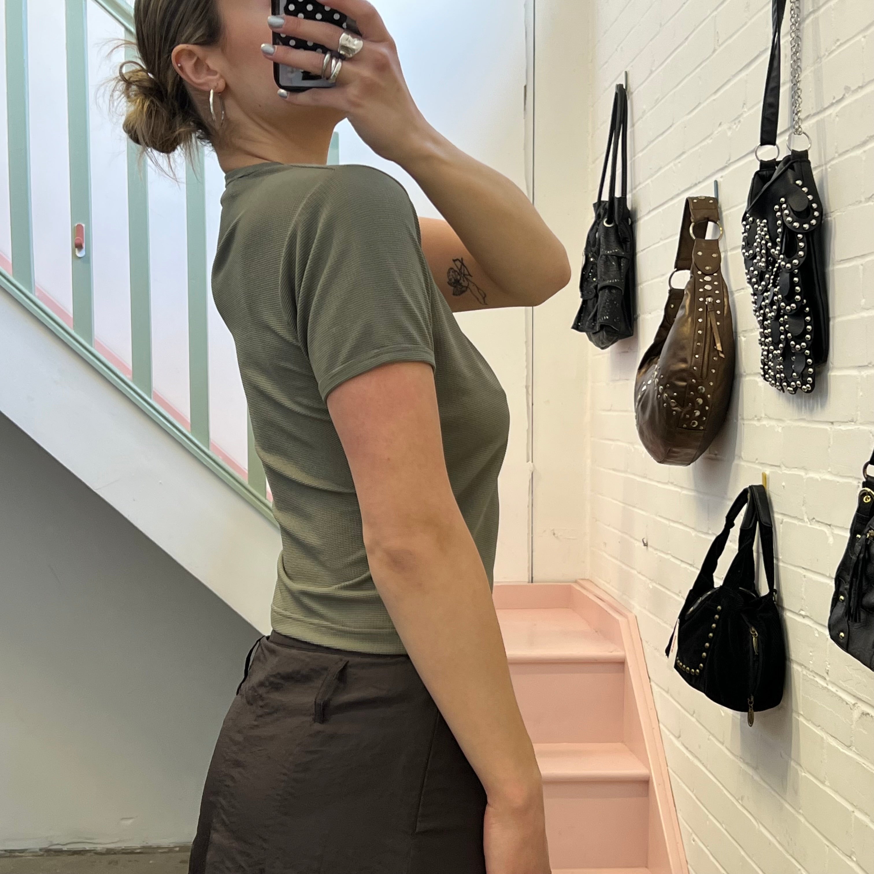 Khaki baby tee