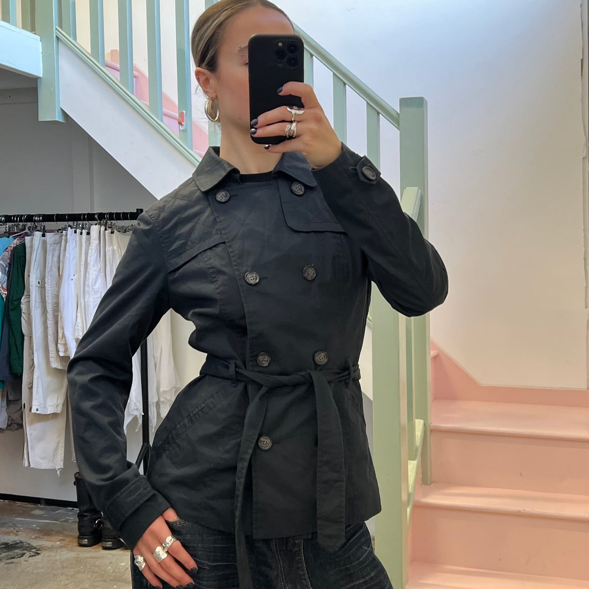 ONLY lightweight cropped trench coat