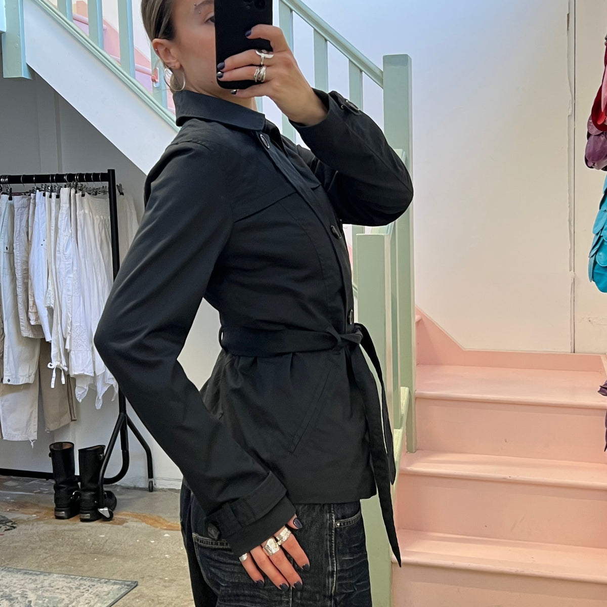 ONLY lightweight cropped trench coat