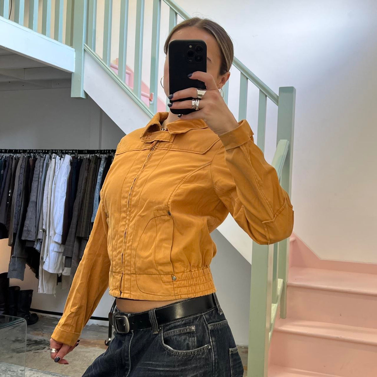 Miss Sixty orange lightweight bomber jacket